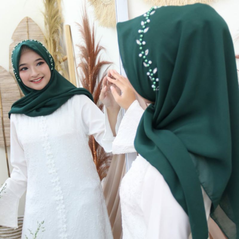 (PROMO)  jilbab kerudung segiempat payet