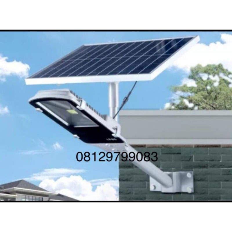 lampu jalan pju led 70w 70 watt solar sel cell all in one panel surya matahari outdoor street light