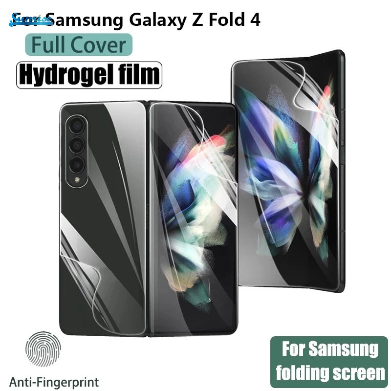 Film Hydrogel Pelindung Layar Depan Belakang 3 IN 1 Bebas Gelembung Untuk Samsung Galaxy Z Fold 4