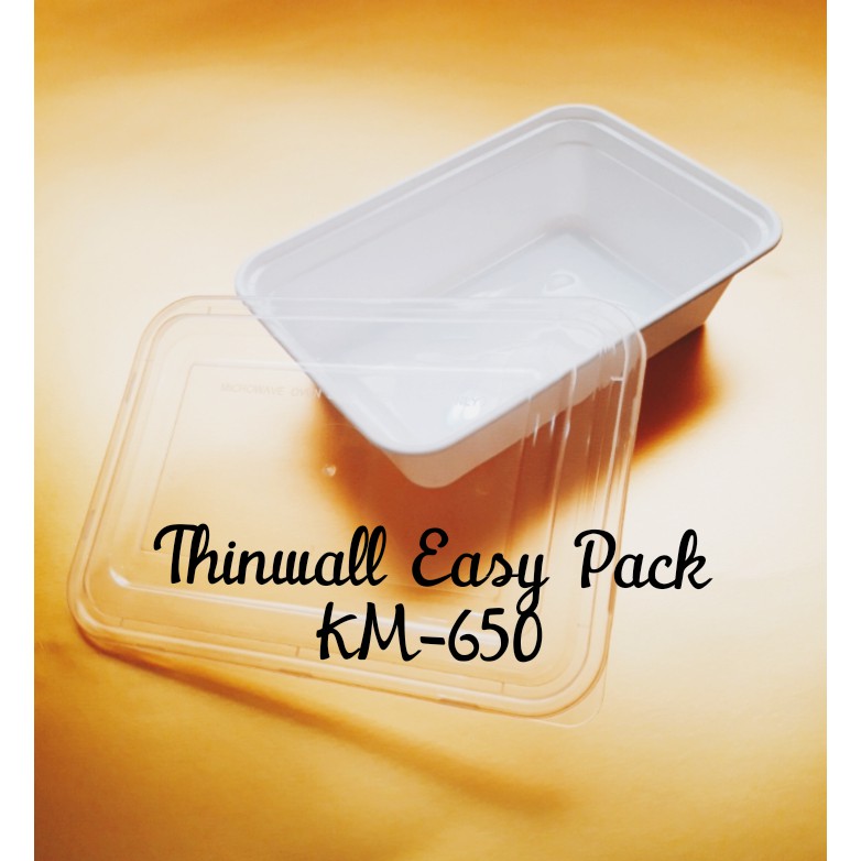 Kotak Makan Plastik KM 650 ml - Thin Wall 650 ml - Food Container