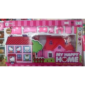 MAINAN EDUKASI MY HAPPY HOME KECIL / MAINAN ANAK RUMAH RUMAHAN HELLO KITTY KECIL