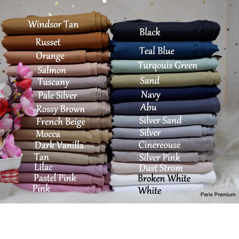 ™ [ BISA ] PARIS PREMIUM / ORIGINAL PARIS PREMIUM / HIJAB SEGI EMPAT UNTUK SEKOLAH / HIJAB VOAL SEKO
