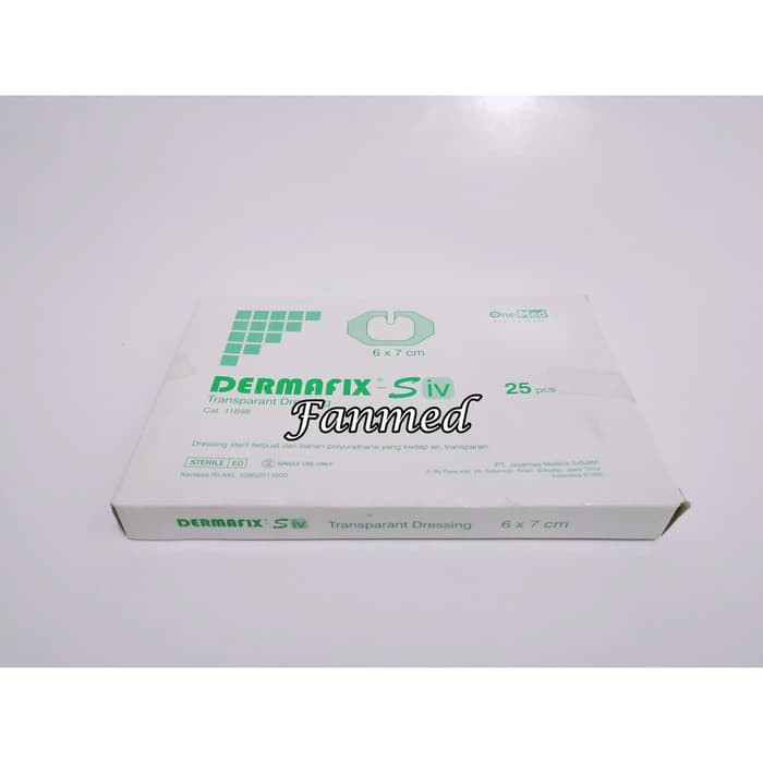 Dermafix S Iv OneMed Plester Infus Transparan Dressing 6X7 cm box