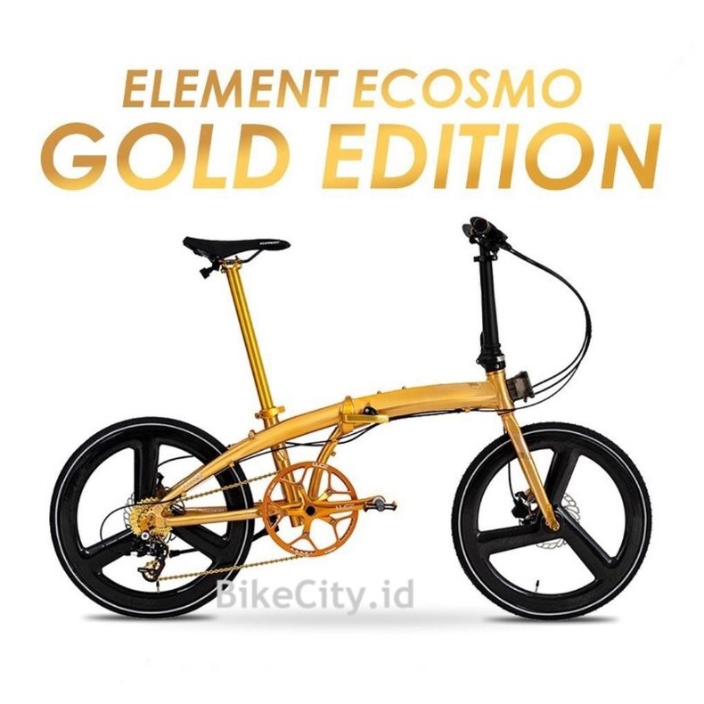 Sepeda Lipat ELEMENT ECOSMO 11 GOLD CARBON SPECIAL EDITION