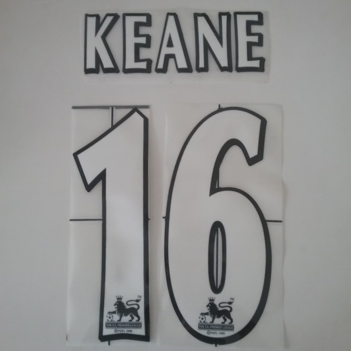 KEANE #16 Premier League Nameset