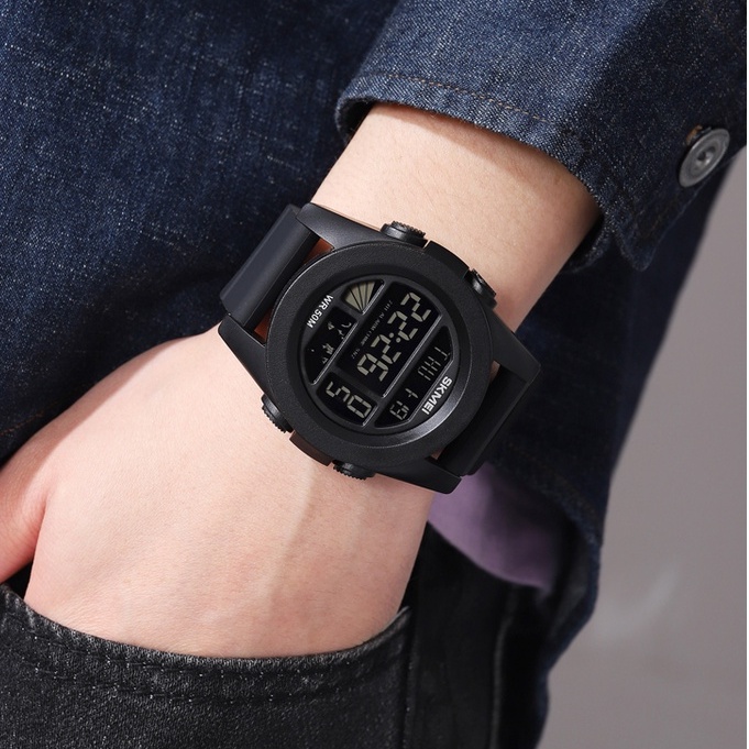 SKMEI 1906 Jam Tangan Pria Wanita Digital Chronograph Sport Watch Anti Air Tali Rubber WATCHKITE WKOS