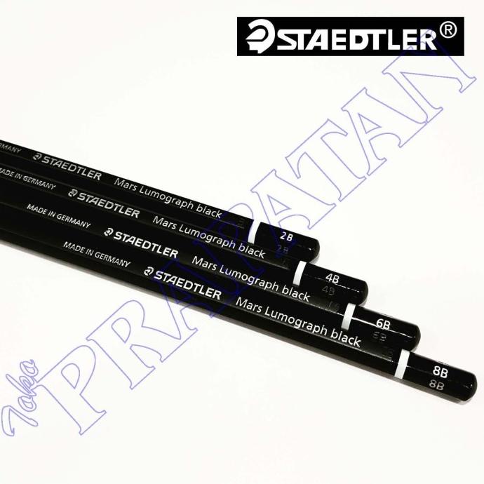 

PENSIL STAEDTLER BLACK / STAEDTLER MARS LUMOGRAPH BLACK 2B, 4B, 6B, 8B - 8B