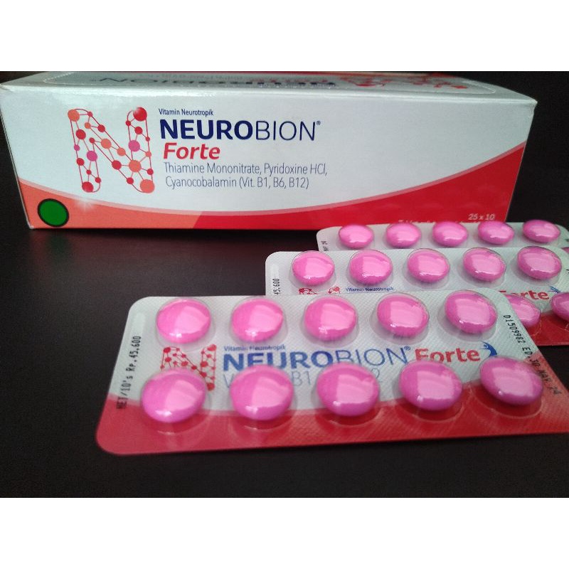 Neurobion Forte/ Neurobion Tablet Pink / Strip/ 10 Tablet