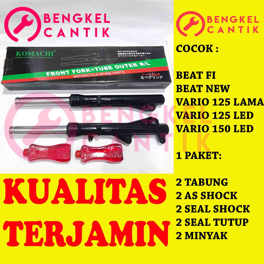 Tabung as shock beat fi/ beat pop/ street / vario 125 lama tahun 2014 2015 set kanan kiri depan