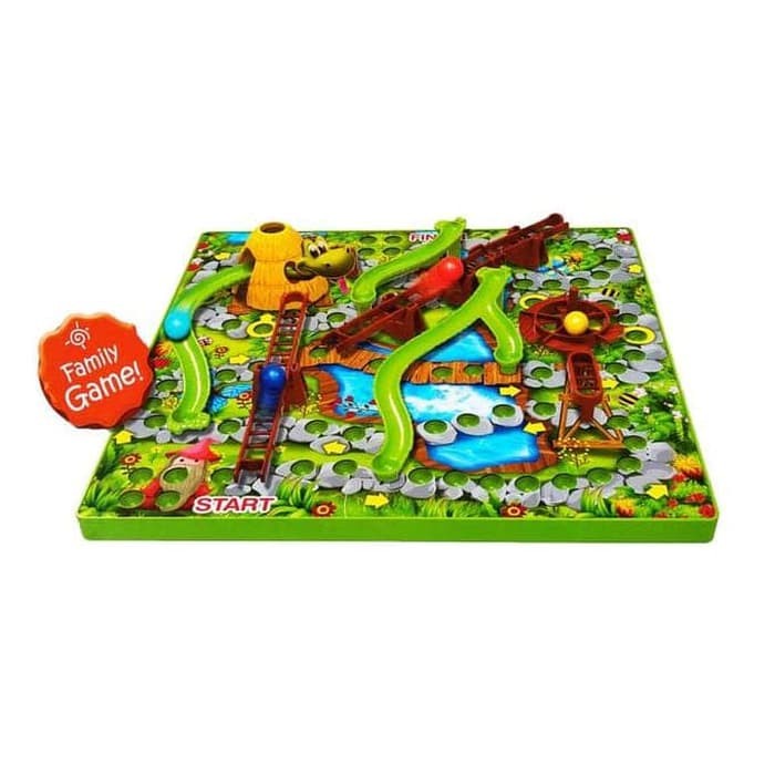 Mainan Anak Ular Tangga 3 Dimensi 3D Snakes and n Ladders Game Remaja Dewasa Keluarga