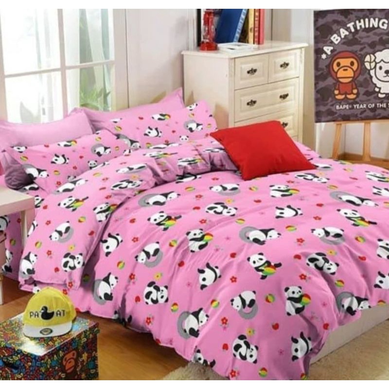 BEDCOVER SET KING MOTIF PANDA/BEAR/POOH/BATMAN/SAFARI