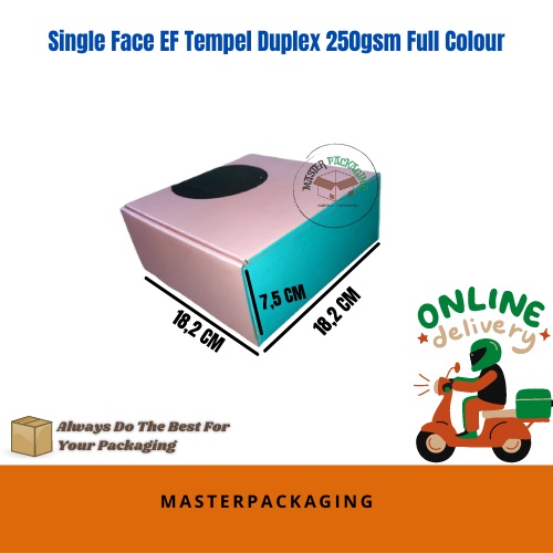 

Kotak/Box Kue/Hampers Single Face Tempel Duplex Uk. 18,2x18,2x7,5cm