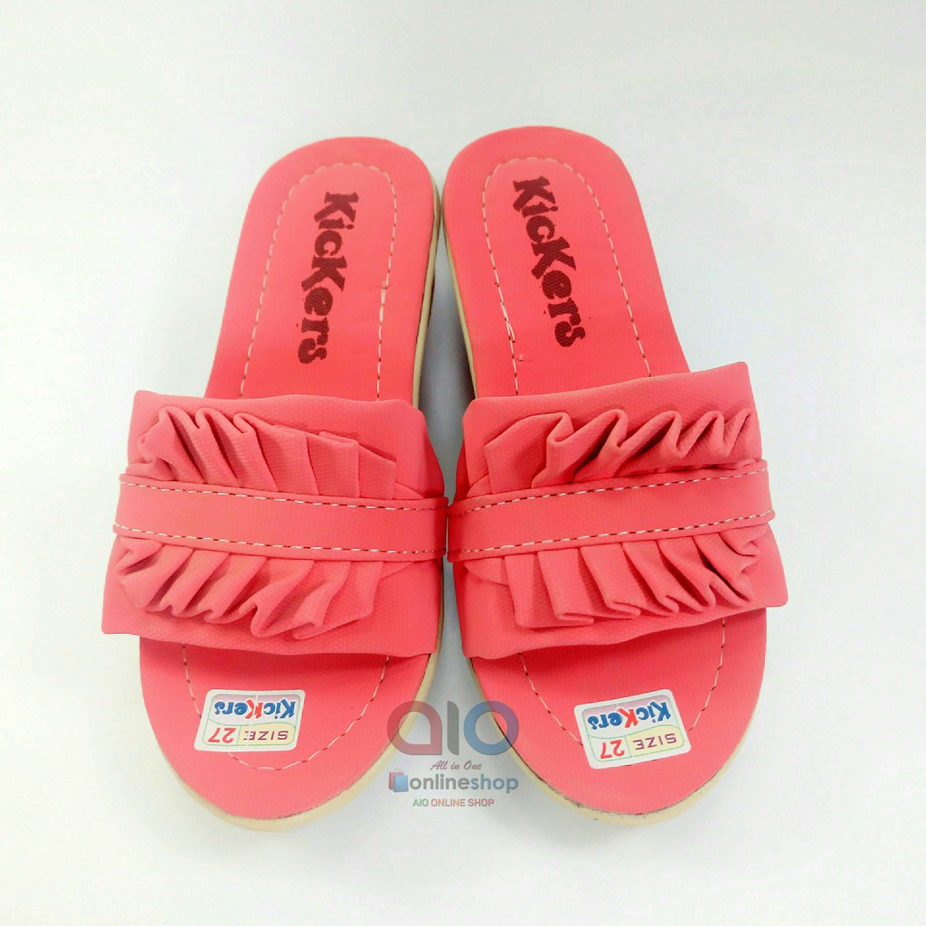 Sandal Selop Anak Wedges 26 - 30 Wiru Hak 3 Cm Perempuan Casual Fashion