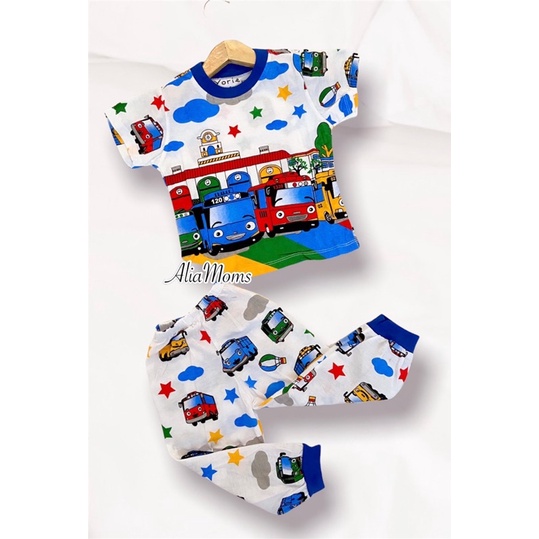 SETELAN ANAK LENGAN PENDEK CELANA PANJANG / BAJU TIDUR ANAK / BAJU TAYO