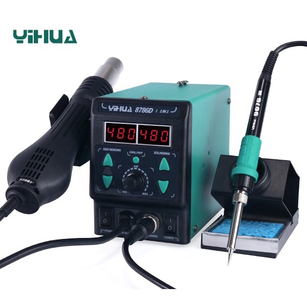 YIHUA 8786D-l Blower / Solder Uap / Hot Air Plus Soldering Iron Original