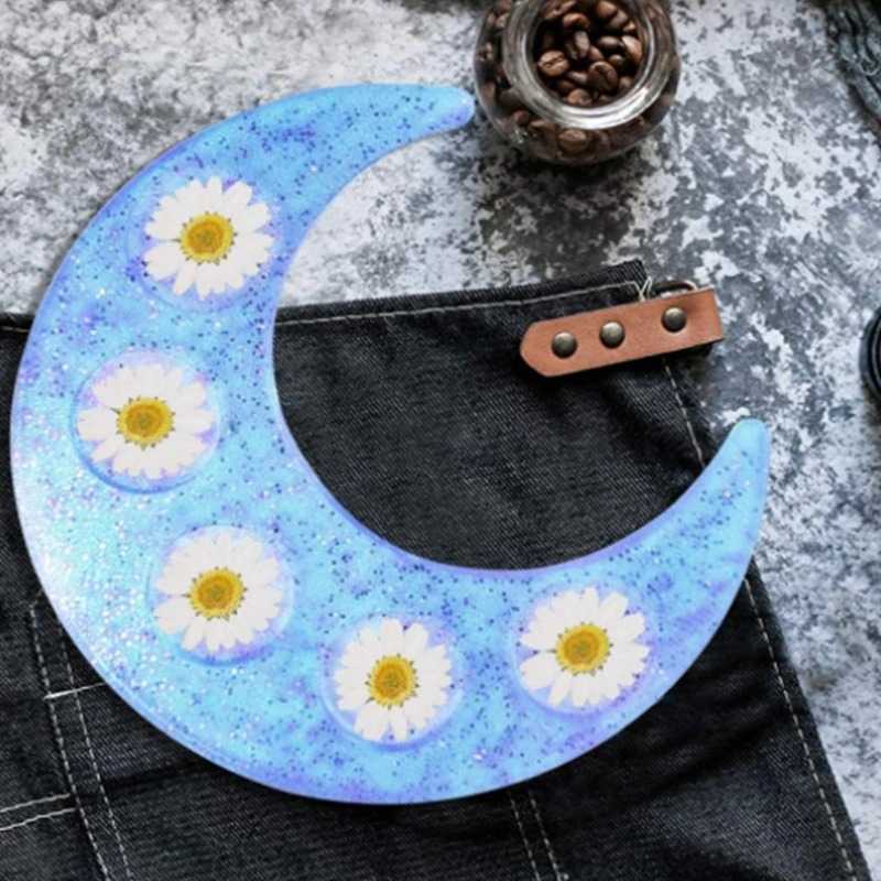 TD-AI Xiyo Cetakan Tempat Lilin Resin Silicone Mold Model Bulan - 5042