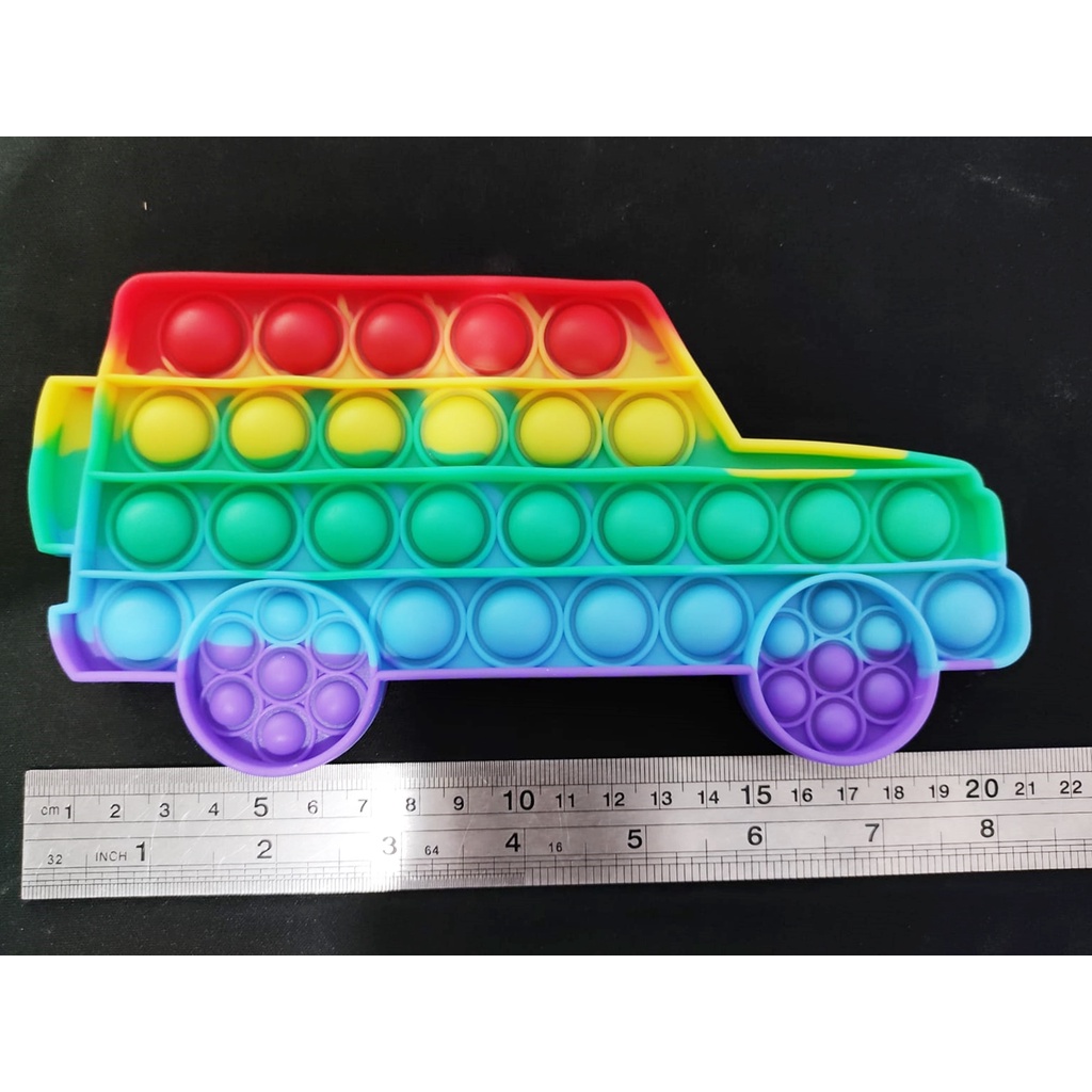 Tas Pop It Motif UNICORN / Mainan pop it murah popit Pop Its Square rainbow multicolor Fidget Toy Push bubble Penghilang Stres-Mobil