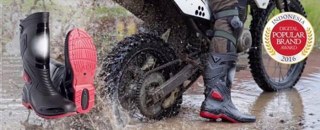 Sepatu Boots Karet Anti Tembus Air Banjir / Sepatu Karet Boots Motor Cross AP BOOTS MOTO 3 Original