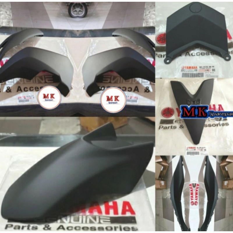 PAKET FULL SET BODY HALUS AEROX 155 HITAM DOFF ASLI ORIGINAL YAMAHA