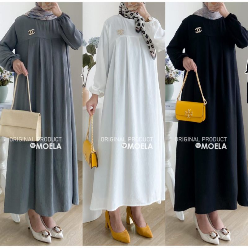 [COD][GRATIS ONGKIR][BIGSALE] BAJU MILE MIDI BY MOELA BERLABEL || BAJU LAVAS MIDI BY MOELA BERLABEL