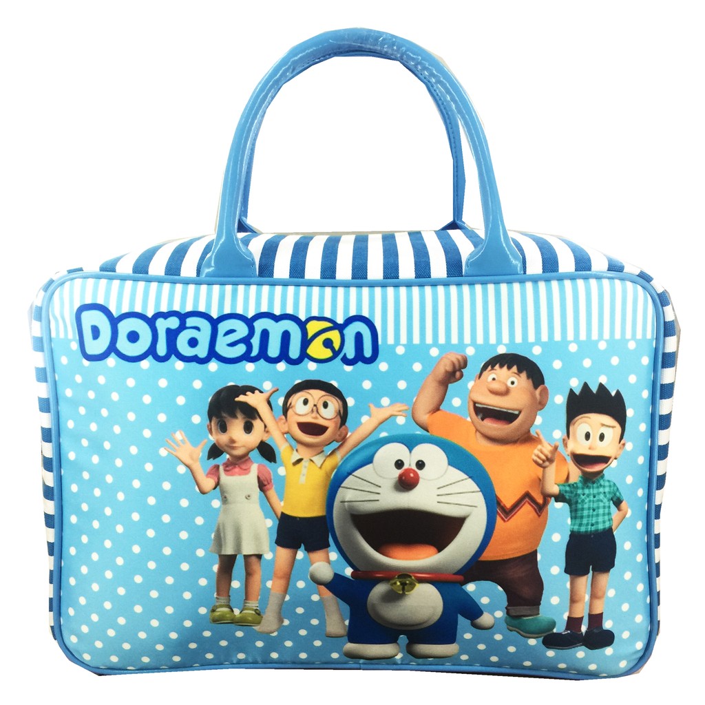 PROMO TERMURAH + FREE ONGKIR !!! Tas Travel Kanvas Jumbo Doraemon And Friends