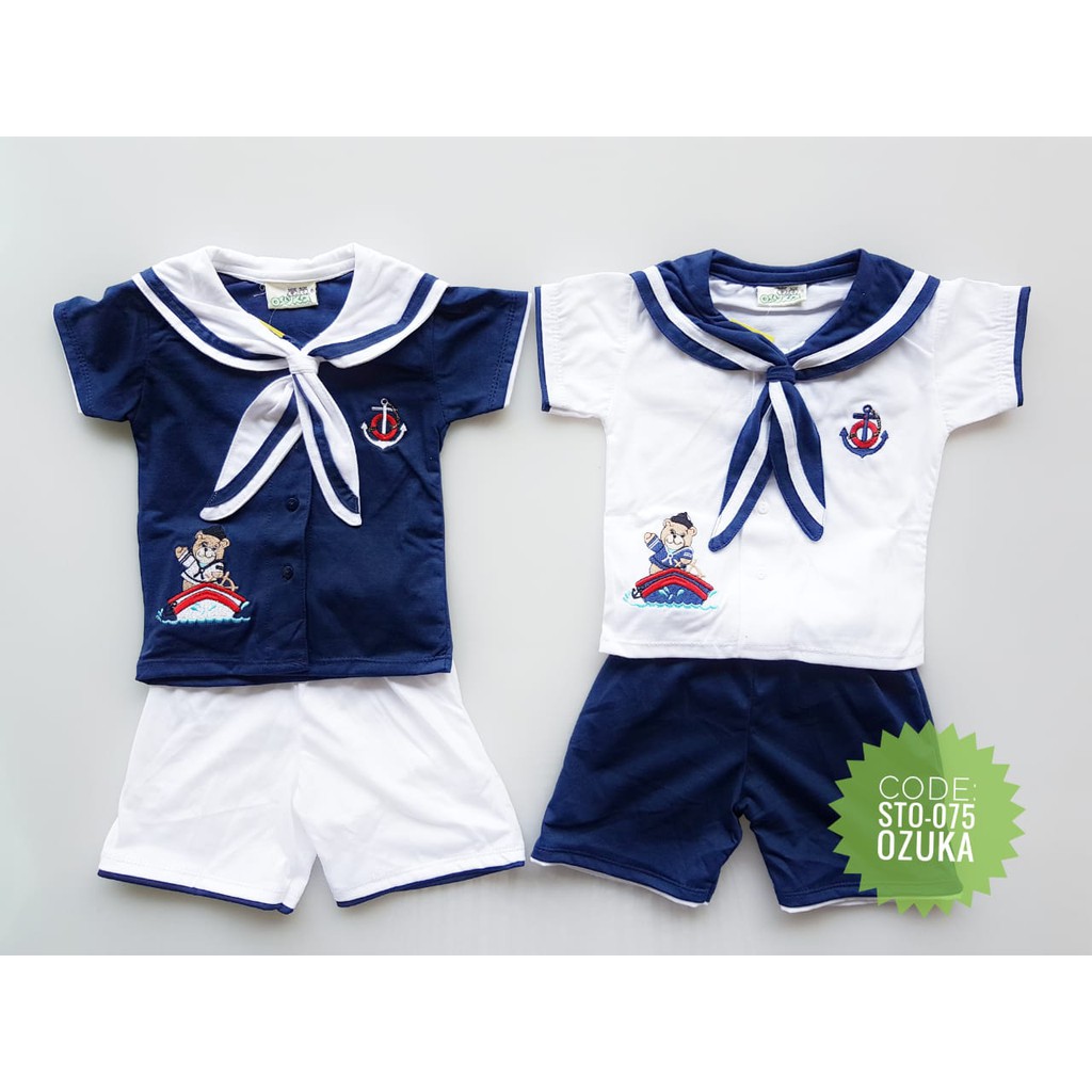 Baju Anak Laki Laki Setelan Baju Bayi Lucu Sailor Ozuka