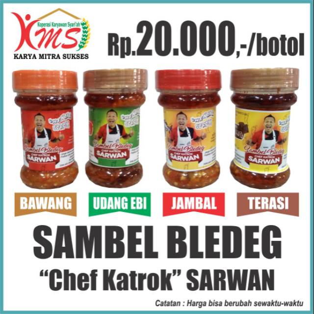

Sambel gledek chef sarwan 5 varian rasa