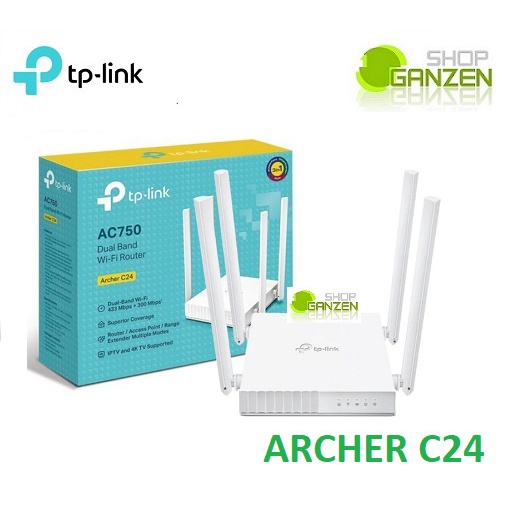 TP-LINK TPLINK ARCHER C24 Wireless Router AC750 Dual Band 300Mbps