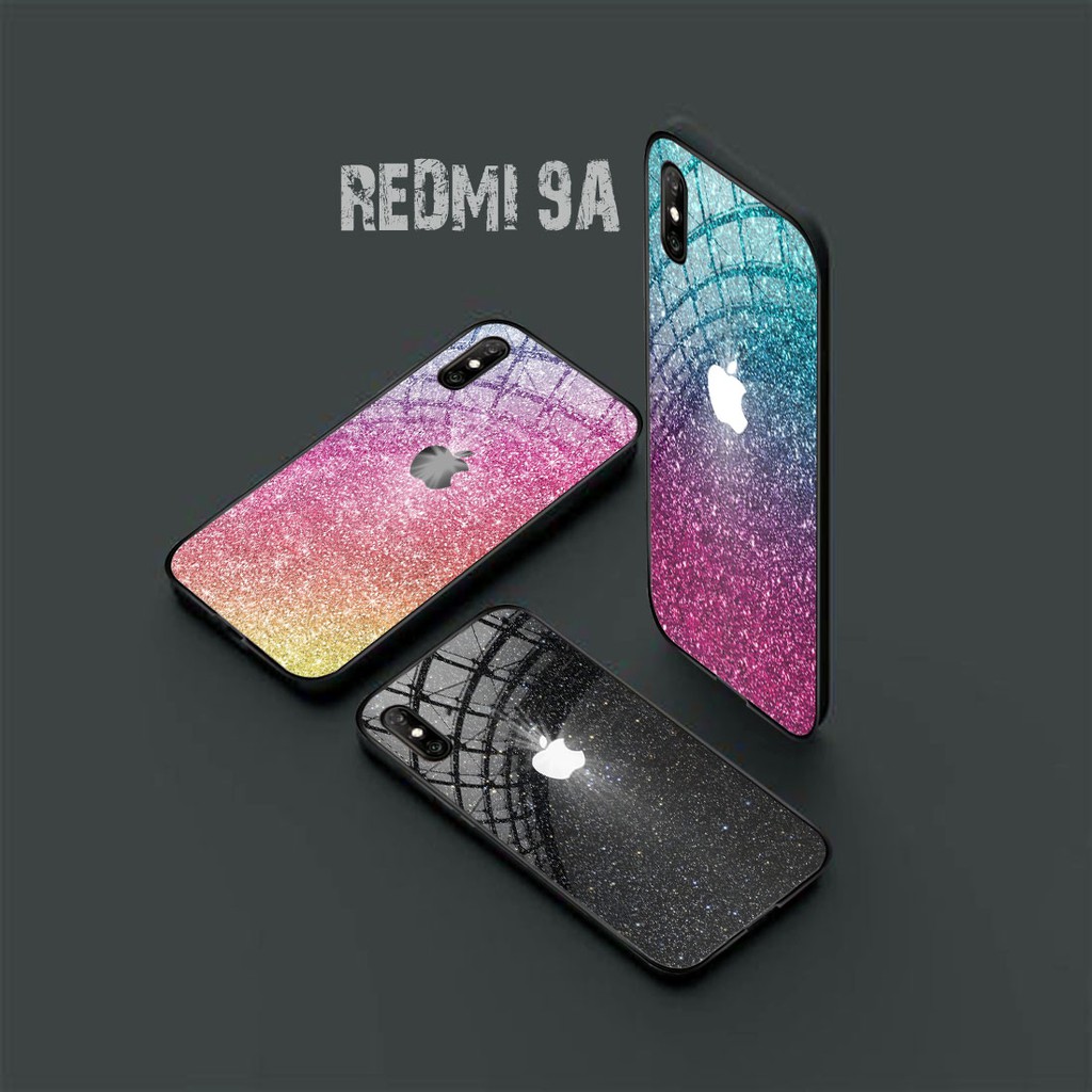 Softcase Glass Kaca Logo Iphone [SF10] XIAOMI REDMI 9C 9A REDMI NOTE 9 REDMI 8A REDMI NOTE 7 REDMI 7