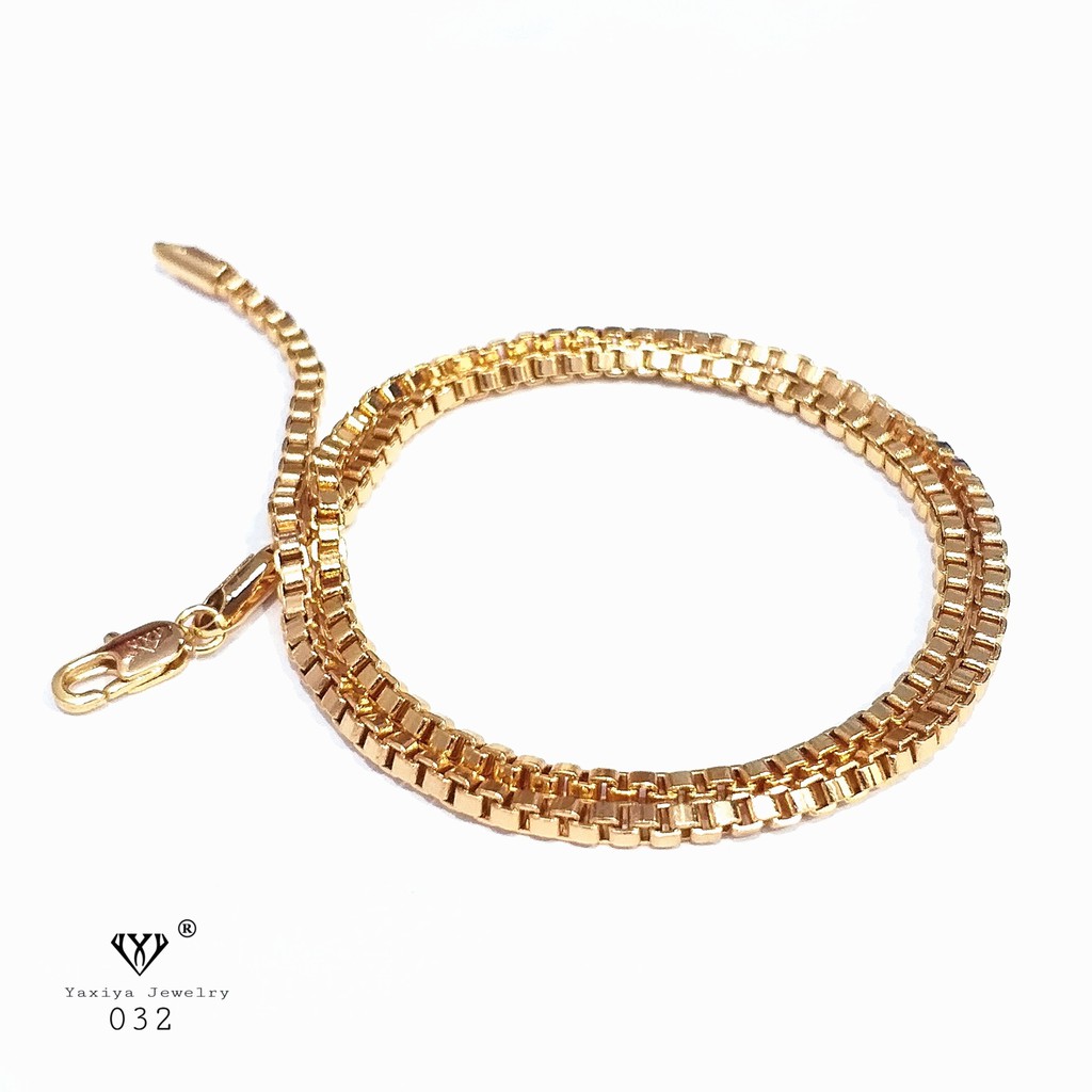 

Yaxiya Kalung Italy 3MM Perhiasan Lapis Emas 18K Yaxiya Jewelry 032