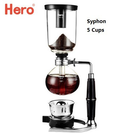 Syphon Pot Coffee Maker sifon kopi 400 ML - Silver