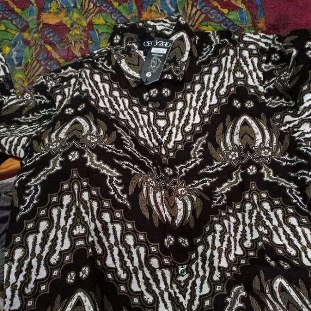 Odza Kemeja Batik Pria Modern Lengan Panjang Casual Modis Slim Fit Trendy Masa Kini Lbl 18