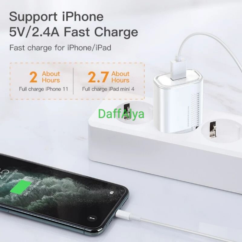 Kuulaa USB Charger 18W 3A Fast Charging Quick Charge QC PD 3.0