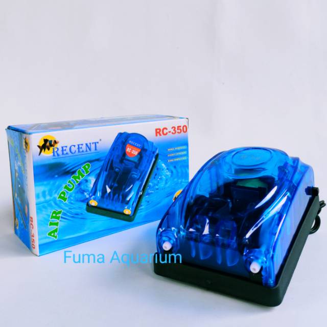 Recent RC 350 Pompa Mesin Aerator Airpump Gelembung Udara 2 lubang Aquarium Aquascape Kolam