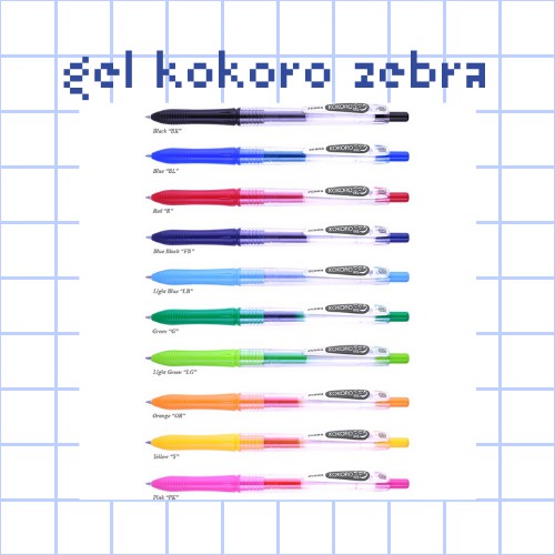 

Pulpen Gel Kokoro Zebra Colours - 0.5 mm