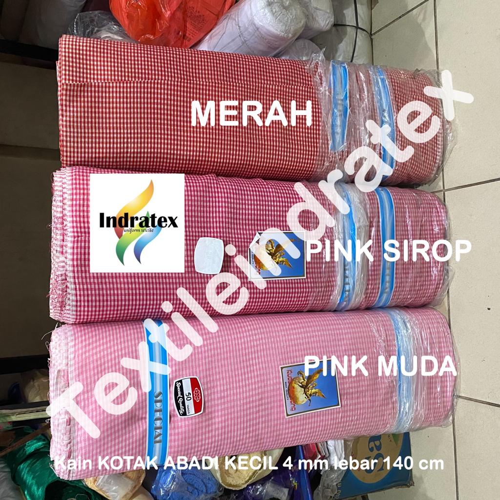 ( per setengah meter ) Kain KOTAK ABADI KECIL CELE 4 mm lebar 140 cm bahan craft kerajinan tangan dekorasi taplak meja sarung galon alas piknik