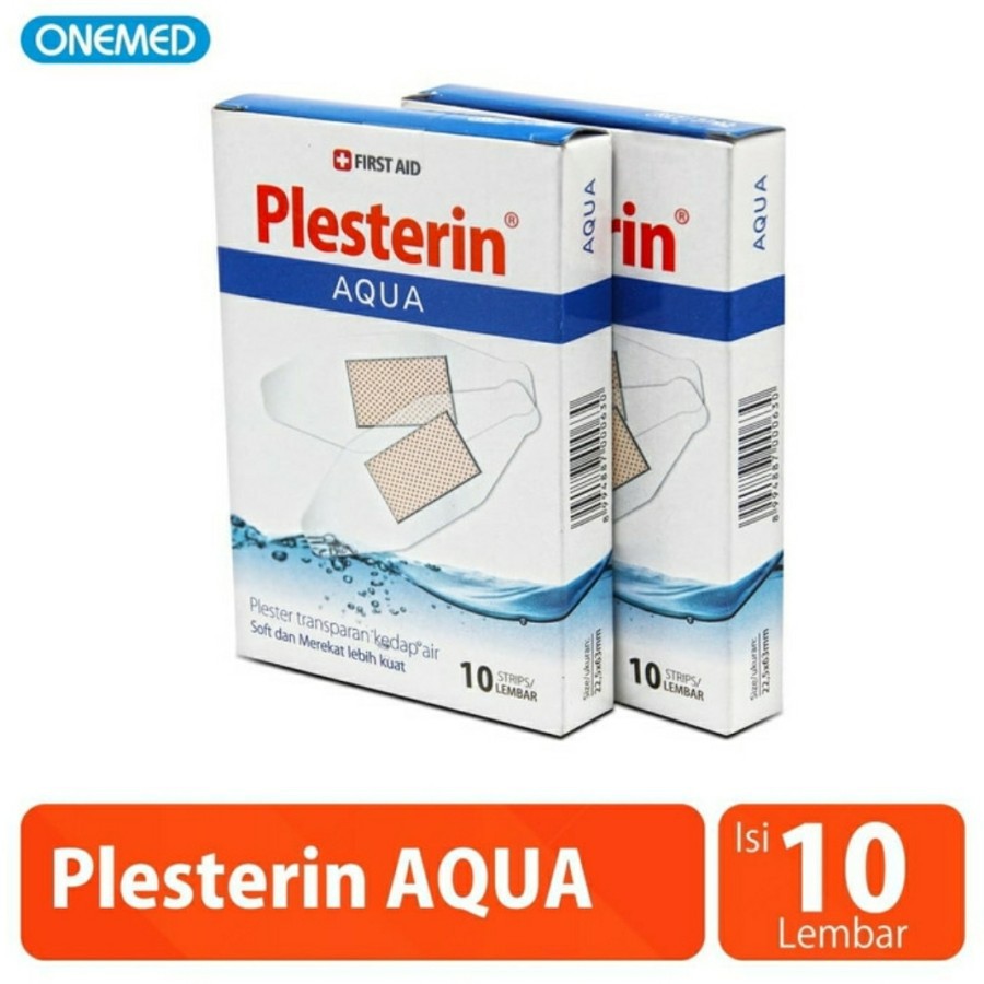 10 pcs Plesterin WP OneMed Plester Luka Transparan Anti Air