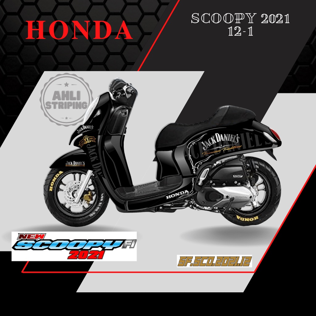 SCOOPY STICKER STRIPING SCOOPY 2021 - STIKER STRIPING LIST MOTOR HONDA SCOOPY 2021 VARIASI HOLOGRAM 
