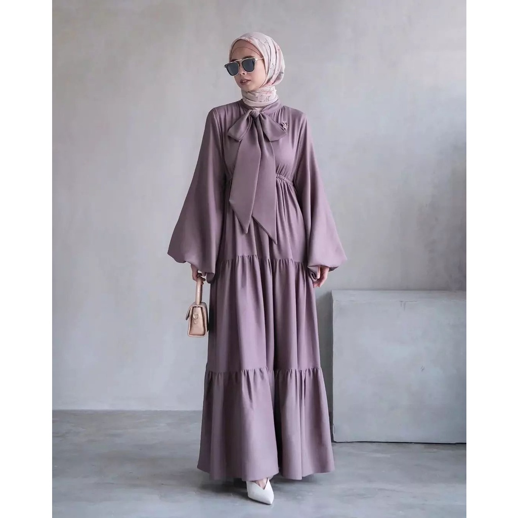 anabelle dress wanita dewasa terbariu kekinian // harga promo bahan cringkle airflow (7)
