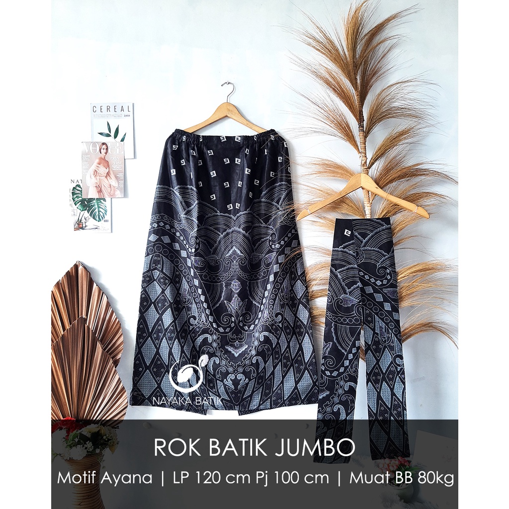 Nayaka Batik - Rok Batik Kondangan Super Jumbo XXL XXXL FREE SLENDANG - Rok Batik Wanita - Batik Wanita Modern - Rok Span - Batik Wanita Jumbo