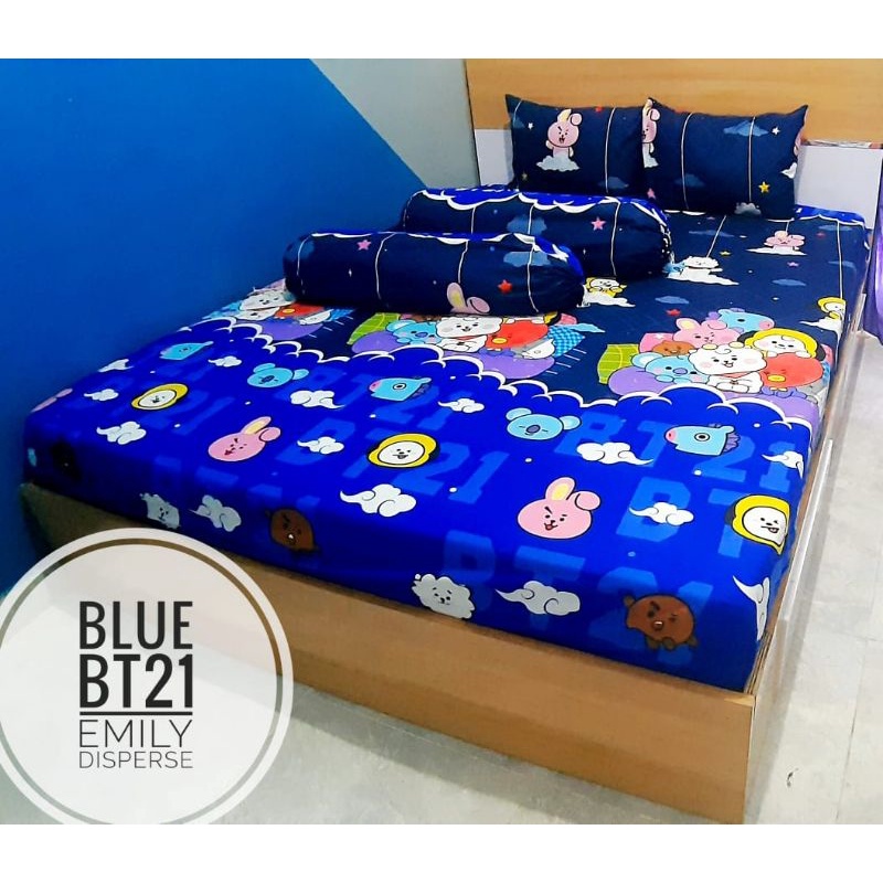 SPREI 120X200 SEPRAI HOMEMADE +1 SARUNG BANTAL GULING MOTIF KOTAK HITAM PUTIH BUNGA KARAKTER ANAK DORAEMON HELLO KITTY AESTHETIC VIRAL KATUN ADEM TIDAK LUNTUR