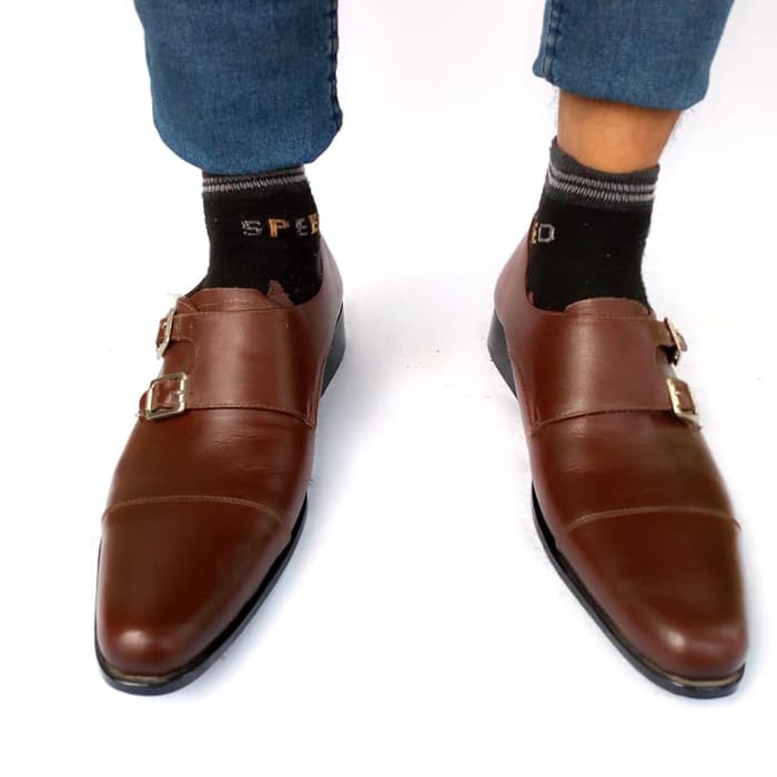 Rasheda Sepatu Kulit Asli Pantofel Pria Formal Lancip L 03