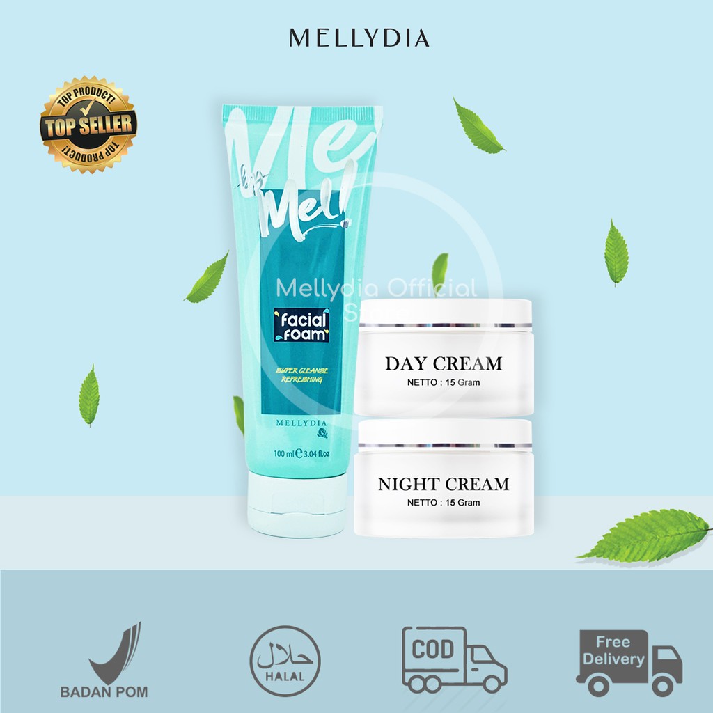 Mellydia Paket Basic A Perawatan Wajah Alami Di Rumah Agar Putih Bersih Skincare Step 1-3