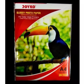 

Joyko Glossy Photo Paper GSP-A4-180 Ukuran A4 180 gsm Kertas Foto Mengkilap 180gsm 20 Lembar