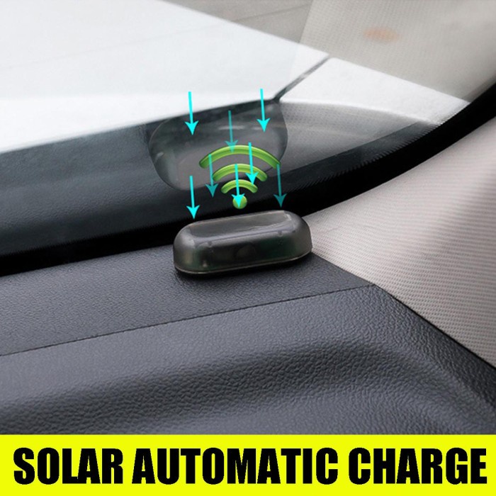 Solar Lampu LED Palsu Anti Maling Mobil Fake Flash Car Alarm Warning