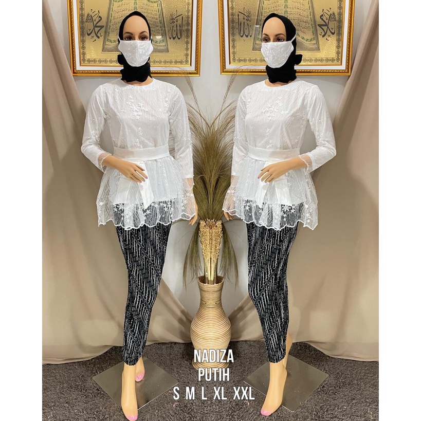 Kebaya wisuda lamaran tunangann kondangan pesta pita kekinian-PUTIH