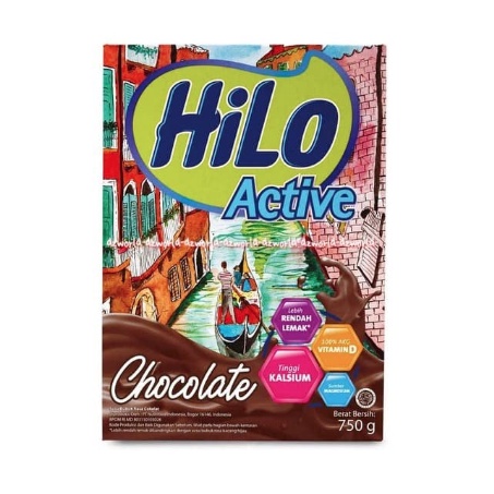 HILO Active Coklat 750gr Hi-lo Active Cokelat Susu Kalsium Tulang Untuk Remaja Hilo Aktif Susu Rasa Cokelat 750 gr