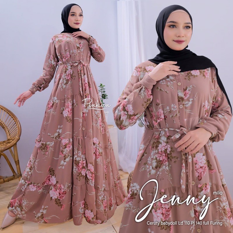 Gamis Jenny Maxy Dress Original Pinkan Matt Ceruty