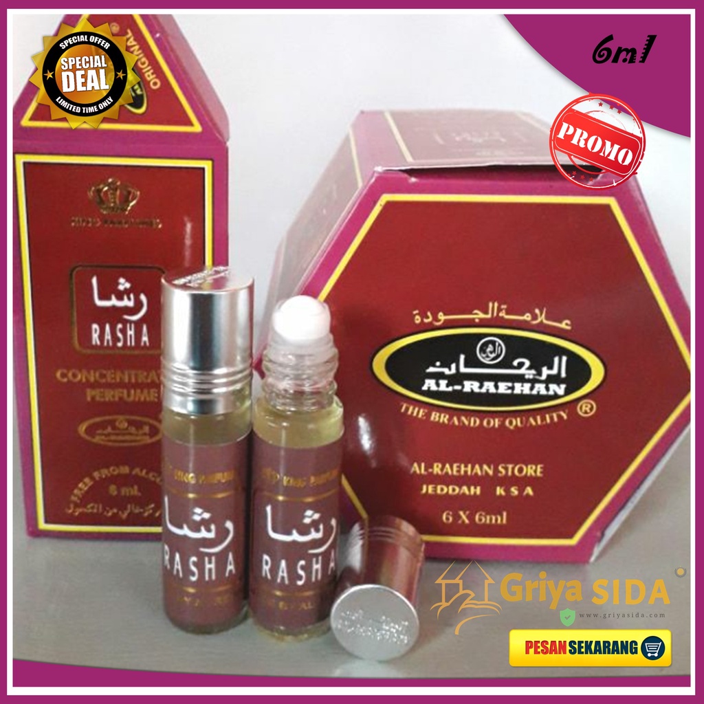 Parfum Rasha 6ml alraehan minyak wangi rasya mirip al rehab parfum Harga grosir PROMO!!