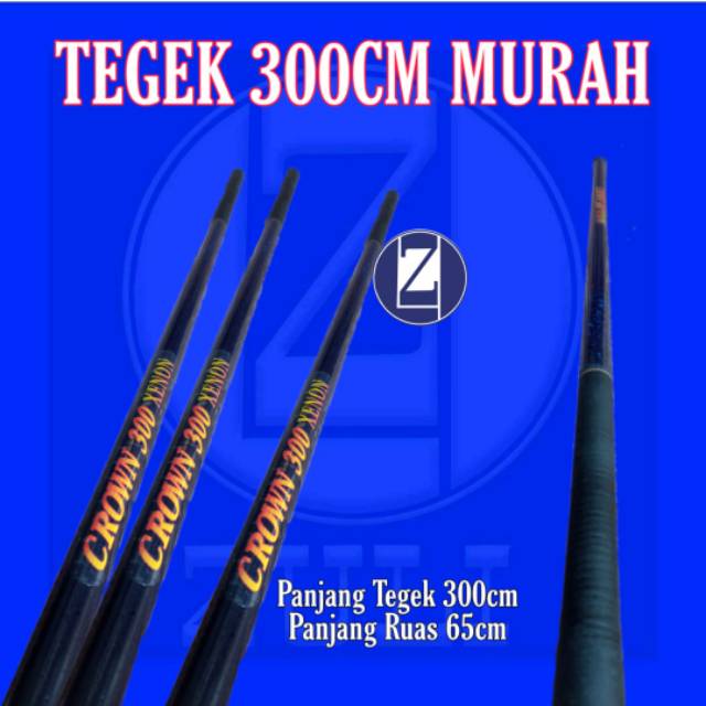 Joran Tegek Panjang 300cm || Ruas Panjang || Bahan Fiber
